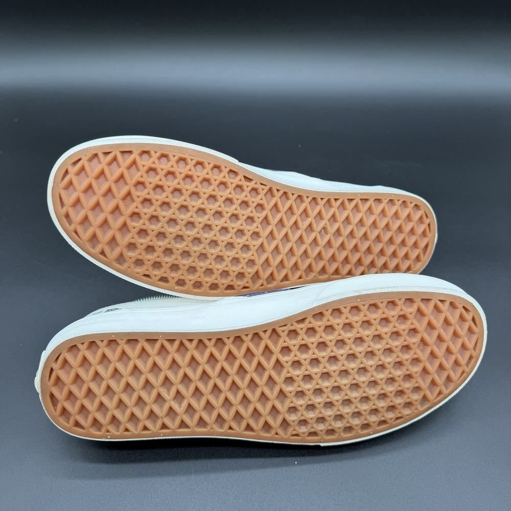 Vans Classic Slip-On Checkerboard Navy Blue White Skate Shoes Mens 8 Womens 9.5 - Picture 6 of 7